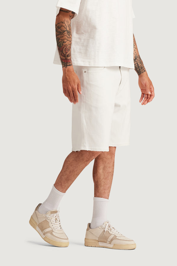 Embellish Easy Denim Short (White) WHT