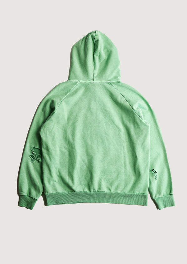Embellish Edge Hoodie (Washed Lime)