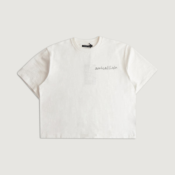 embellish Elux Crop Tee OFFWHT