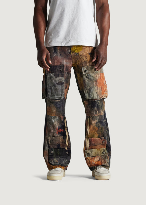 Embellish Falcon Cargo Flare Denim