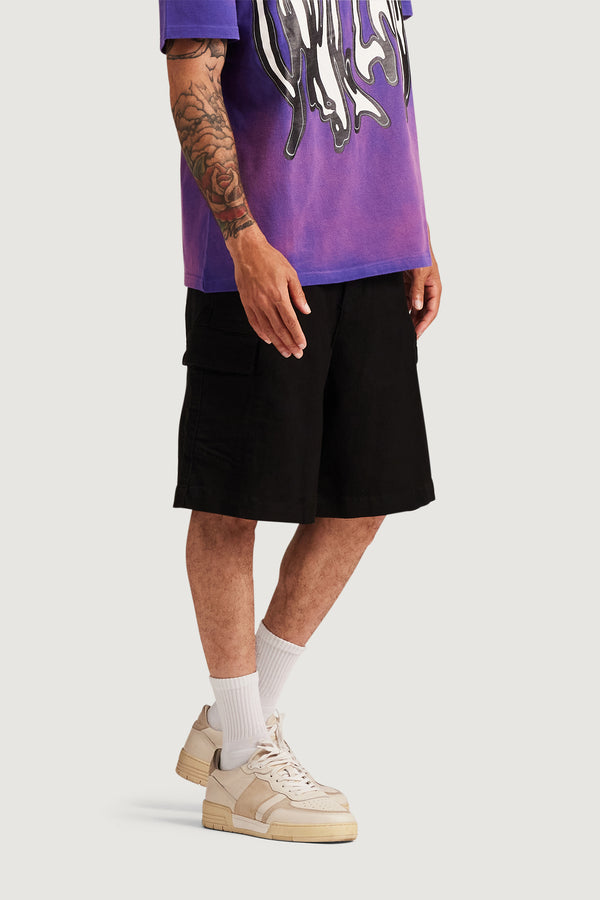 Embellish General Cargo Denim Shorts (Black) BLK