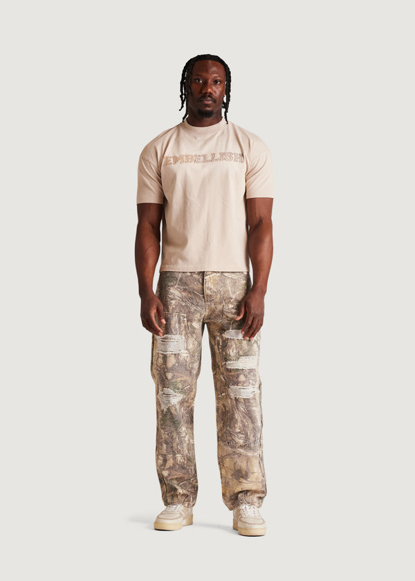 Embellish Hart Baggy Denim (Woodland Camo)