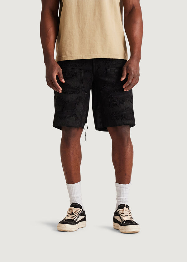 Embellish Hart Denim Short (Black)