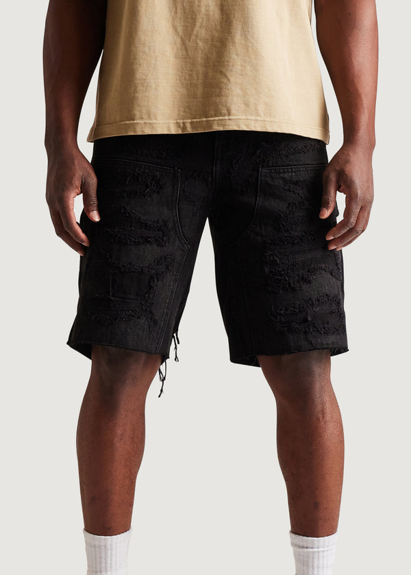 Embellish Hart Denim Short (Black)
