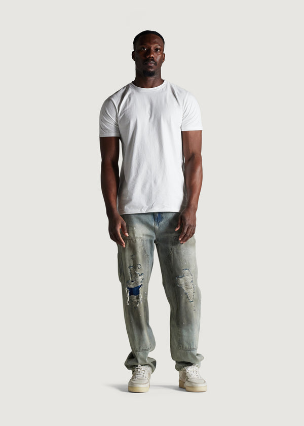 Embellish Hart Straight Denim (Light Dirt Fade)