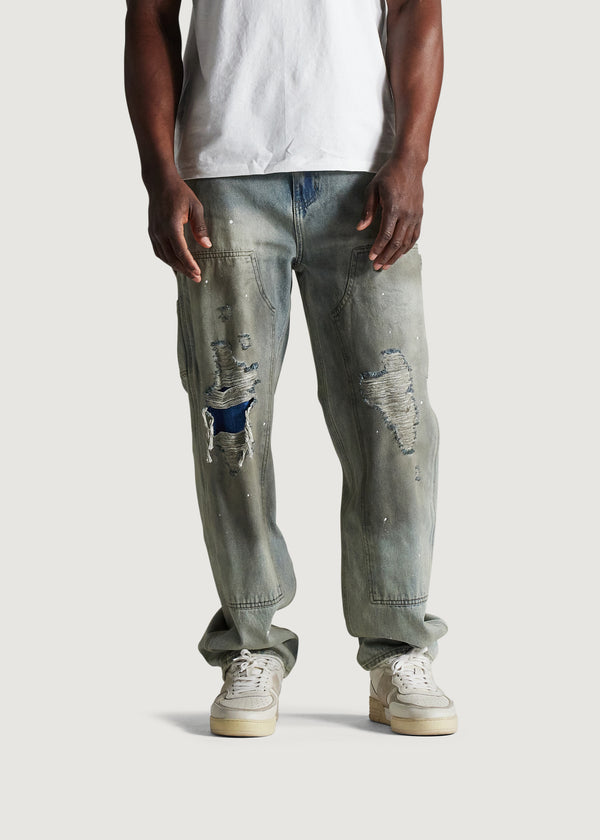 Embellish Hart Straight Denim (Light Dirt Fade)