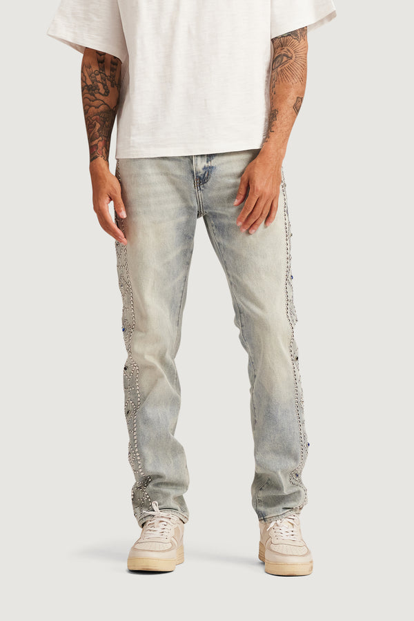 Embellish Hatchet Slim Straight Denim LWASH