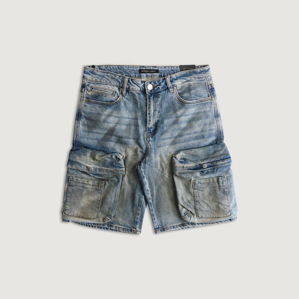 embellish Kane Cargo Denim Shorts MBLUE