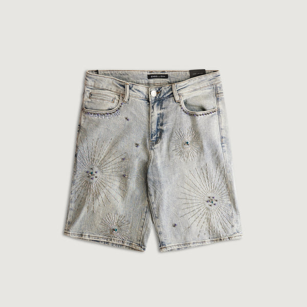 embellish Krystos Denim Shorts BLCHWASH