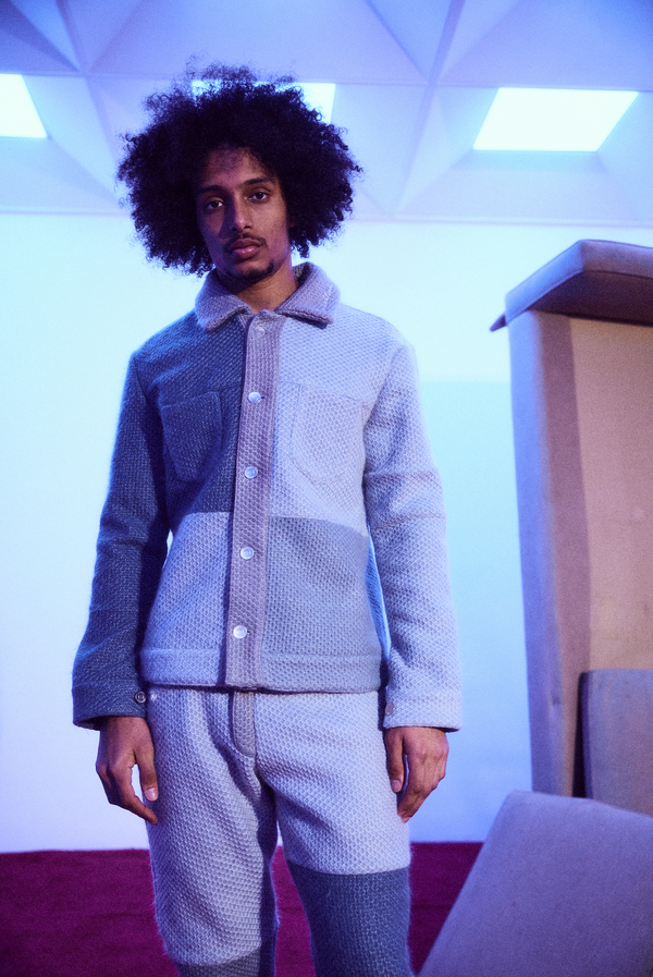 Embellish Leonard Knit Jacket (Blue)