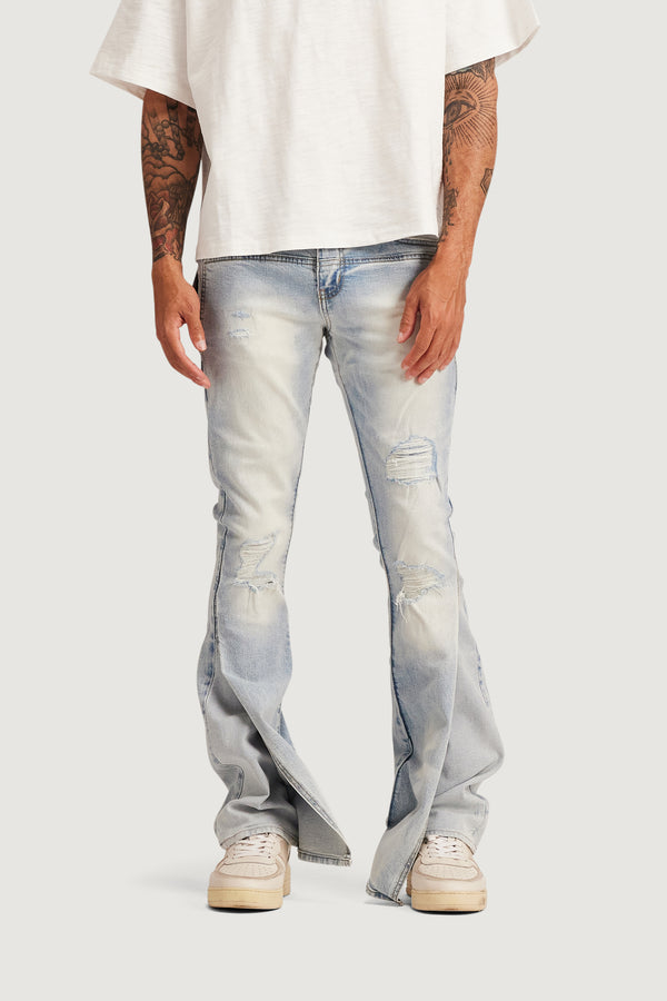 Embellish Level Flare Denim SKYWASH