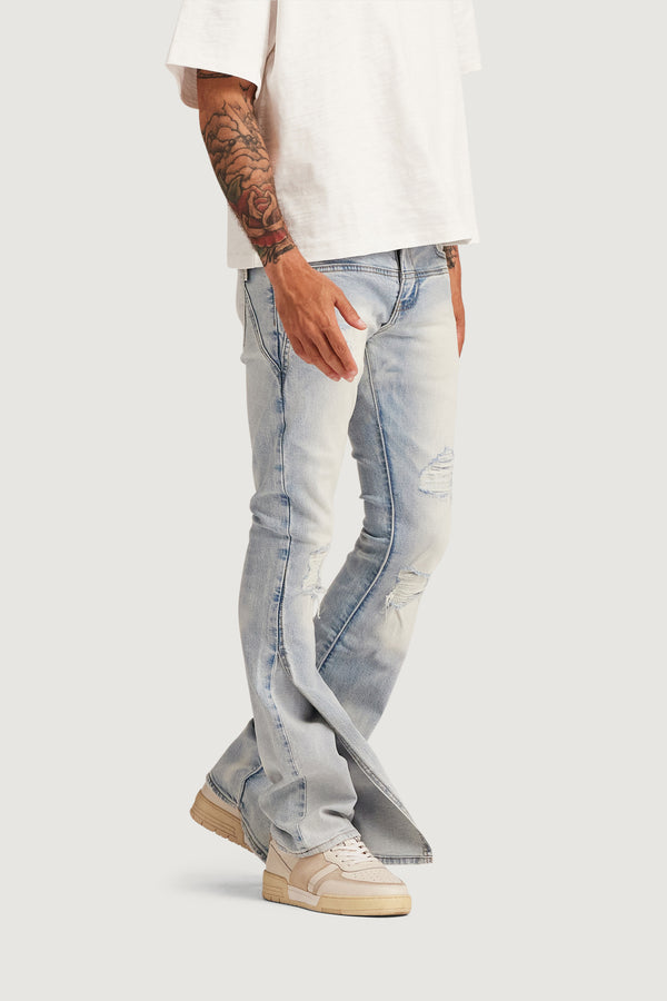 Embellish Level Flare Denim SKYWASH