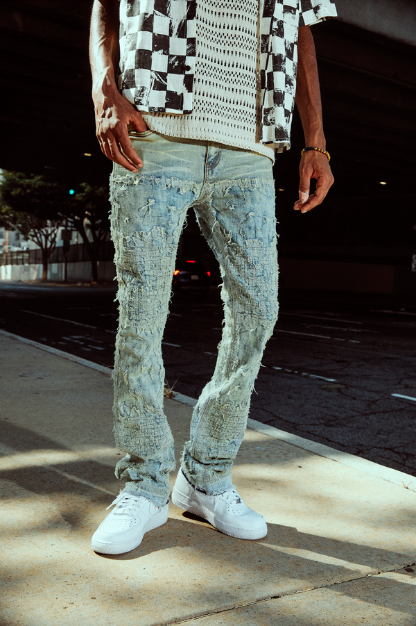 Embellish Liv Boro Flare Denim (Sky Wash)