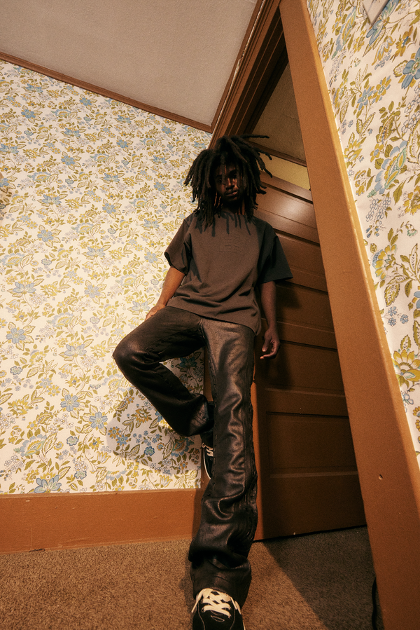 Embellish Mills Flare Denim (Black Wax)