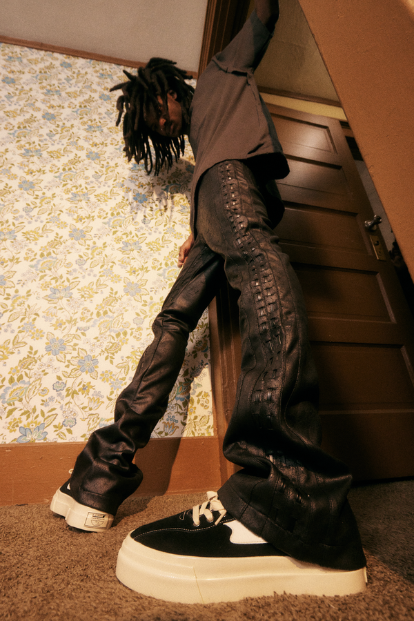 Embellish Mills Flare Denim (Black Wax)