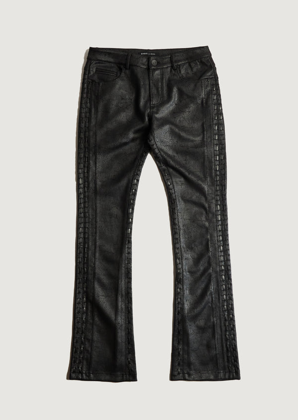 embellish Mills Flare Denim (Black Wax)