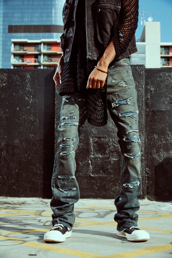 Embellish Rolla Flare Denim (Abyss Wash)