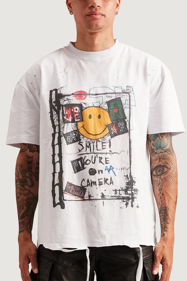 Embellish Smile Tee WHT