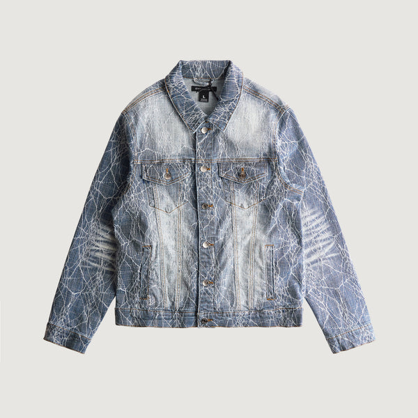 embellish Spider Denim Jacket