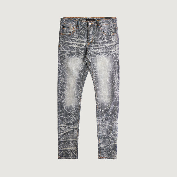 embellish Spider Skinny Denim (Ice Wash)