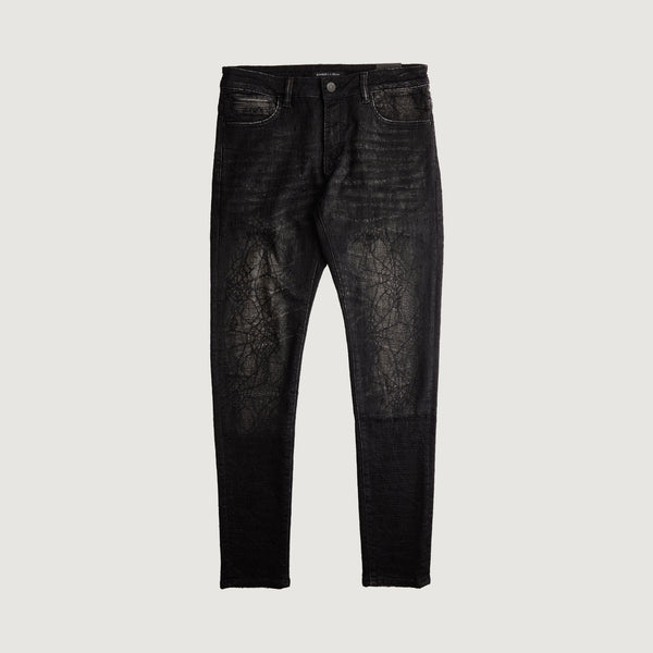 embellish Spider Skinny Denim (Washed Black)