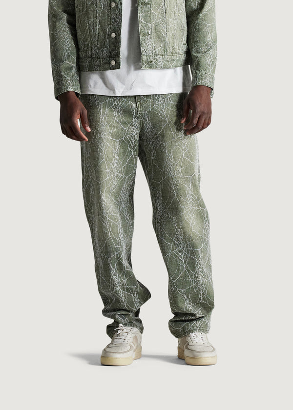 Embellish Spider Straight Denim (Light Green)