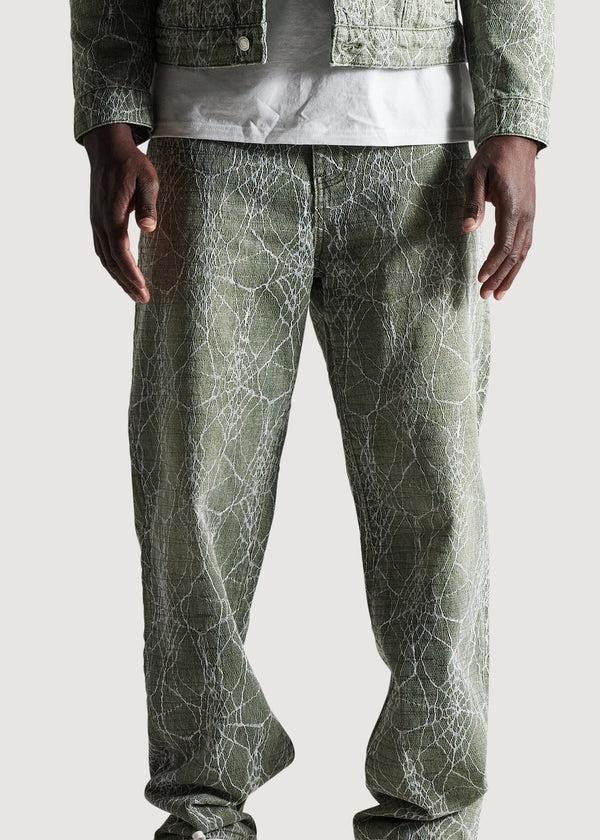 Embellish Spider Straight Denim (Light Green)