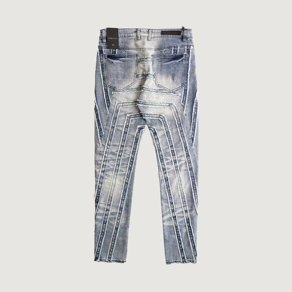 Embellish Temple Skinny Denim (Cloud Wash)