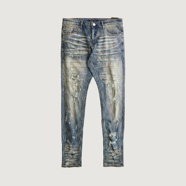 embellish Tommy Skinny Denim (Destroyed Bleach)