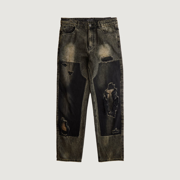 embellish Hart Distressed Straight Denim (Nightshade)