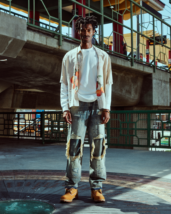 Embellish Hart Distressed Straight Denim (Vintage Acid)