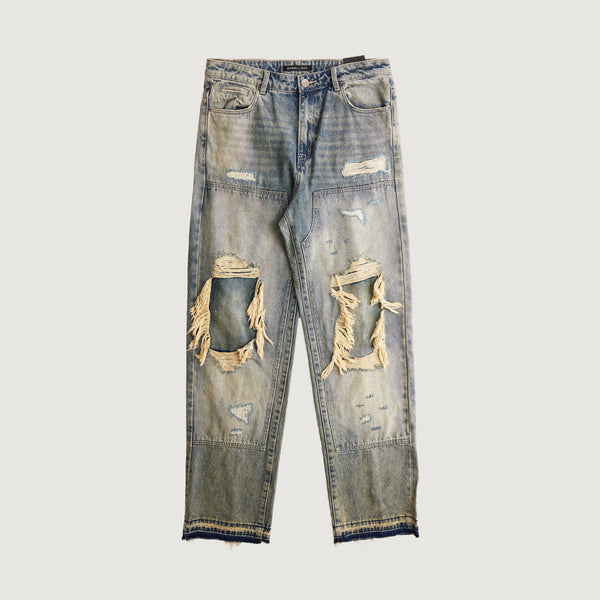 embellish Hart Distressed Straight Denim (Vintage Acid)