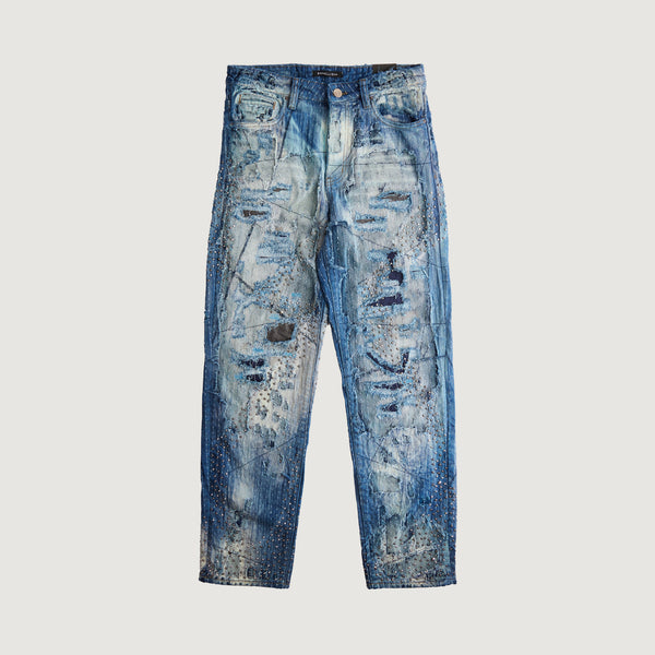 embellish Neptune Boro Slim Straight Denim (Washed Indigo)