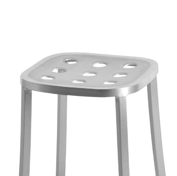 Emeco 1 Inch® All Aluminum Small Stool By Jasper Morrison