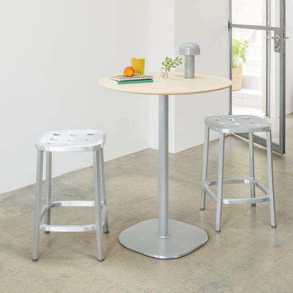 Emeco 1 Inch® All Aluminum Small Stool By Jasper Morrison