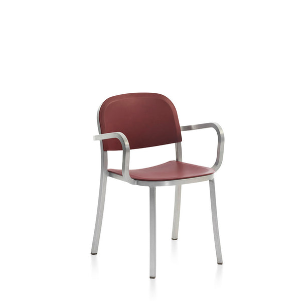 emeco 1 Inch® armchair recycled plastic seat by Jasper Morrison