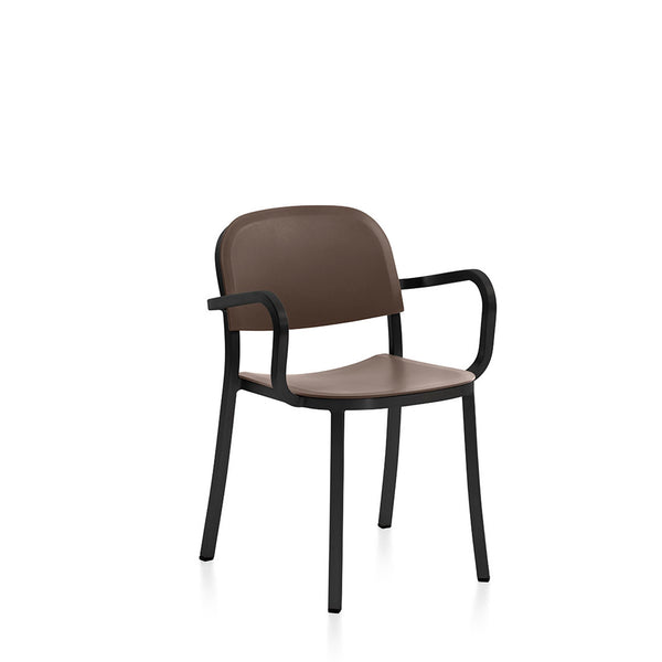 emeco 1 Inch® armchair recycled plastic seat by Jasper Morrison