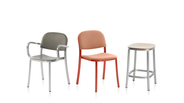 Emeco 1 Inch® Armchair Upholstered Seat By Jasper Morrison