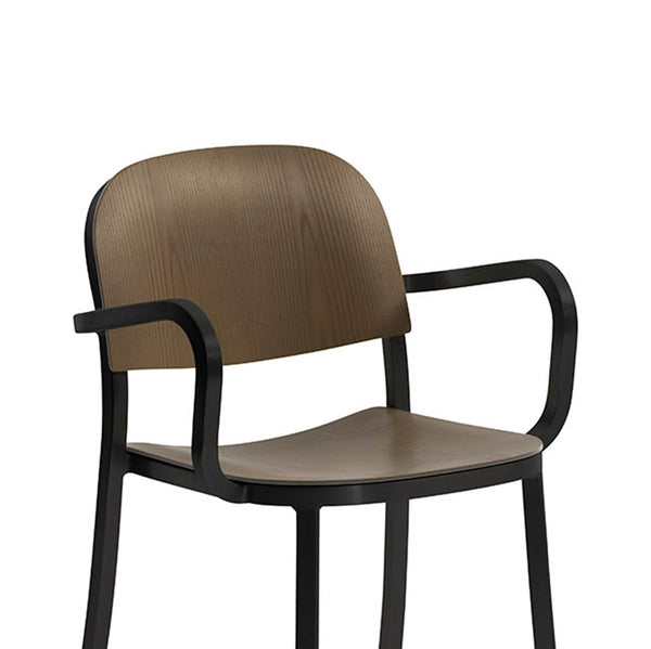Emeco 1 Inch® Armchair Wood Seat By Jasper Morrison