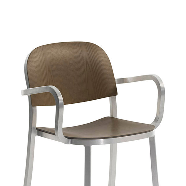 Emeco 1 Inch® Armchair Wood Seat By Jasper Morrison