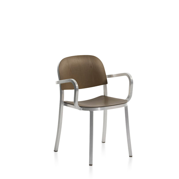 emeco 1 Inch® armchair wood seat by Jasper Morrison