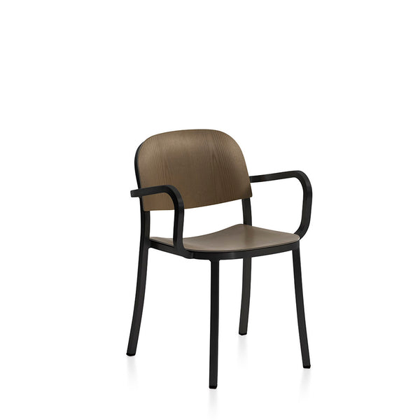 emeco 1 Inch® armchair wood seat by Jasper Morrison