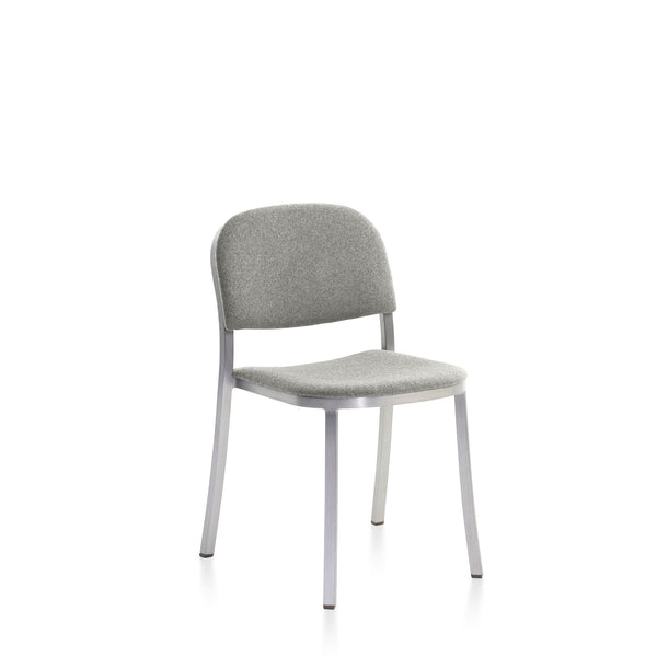 emeco 1 Inch® side chair upholstered seat by Jasper Morrison
