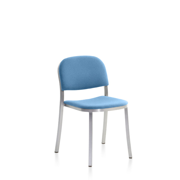 emeco 1 Inch® side chair upholstered seat by Jasper Morrison