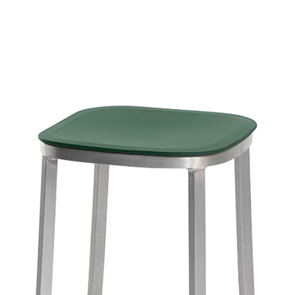 Emeco 1 Inch® Small Stool Recycled Plastic Seat By Jasper Morrison