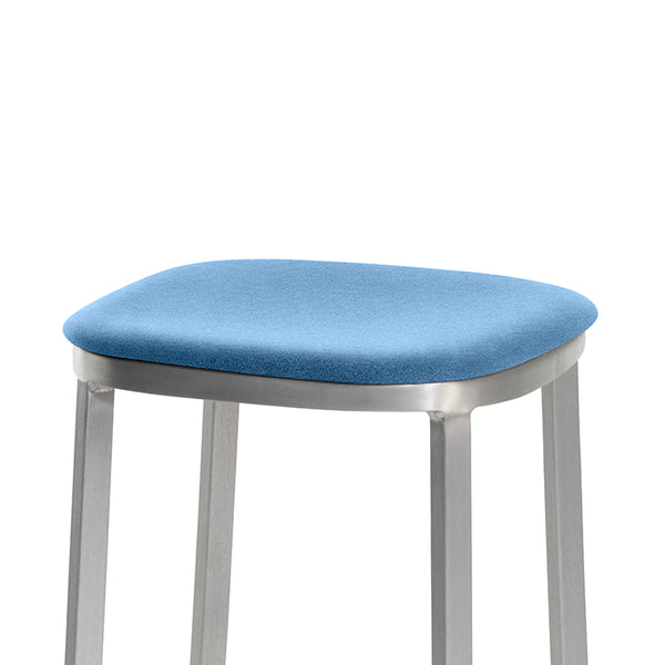 Emeco 1 Inch® Small Stool Upholstered Seat By Jasper Morrison