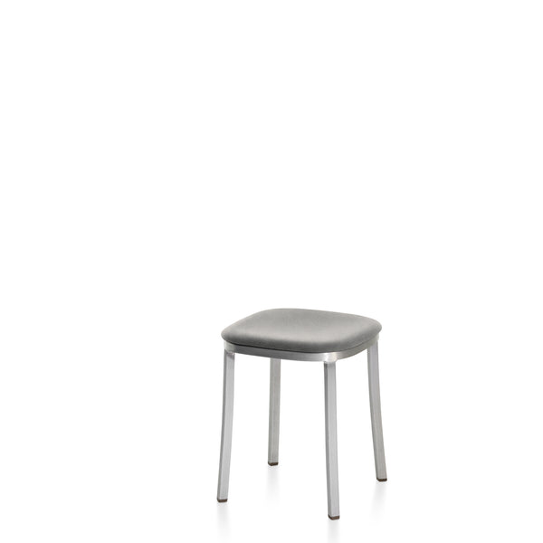 emeco 1 Inch® small stool upholstered seat by Jasper Morrison