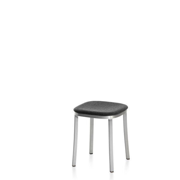 emeco 1 Inch® small stool upholstered seat by Jasper Morrison