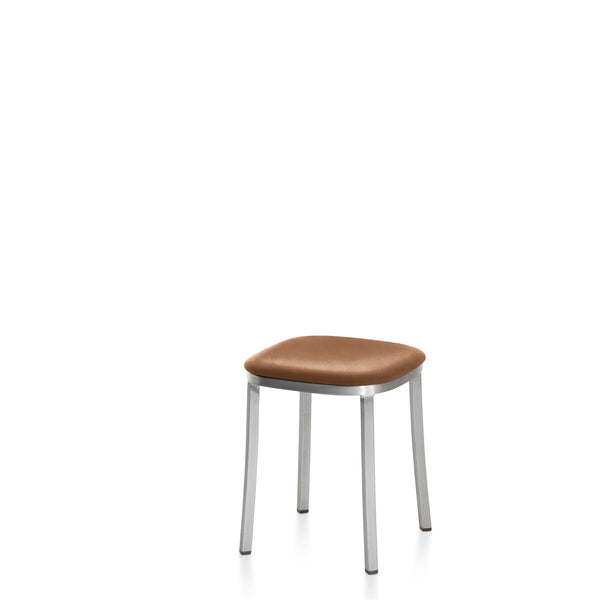 emeco 1 Inch® small stool upholstered seat by Jasper Morrison