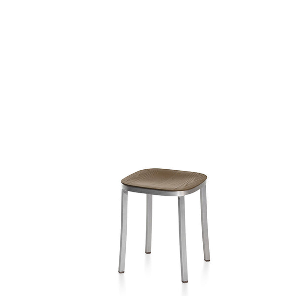 Emeco 1 Inch® Small Stool Wood Seat By Jasper Morrison